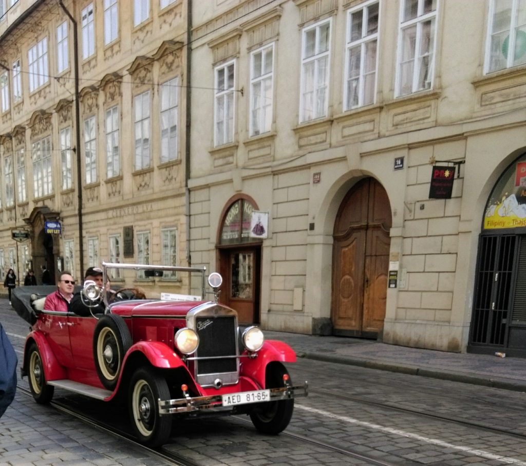 cool vintage car in Prague